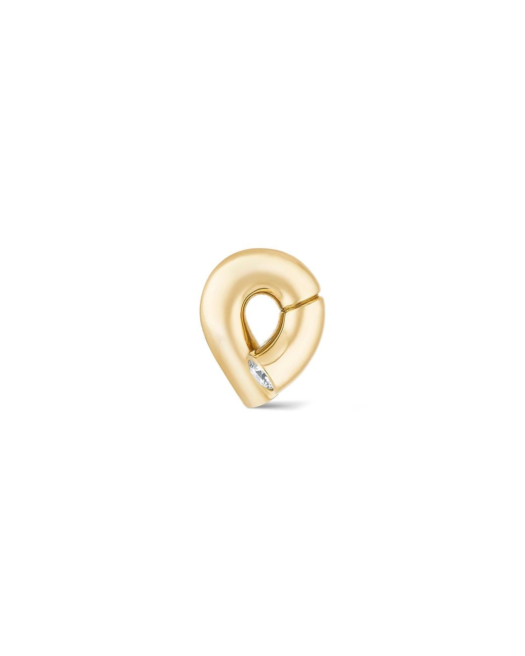 Tabayer White Oera Knot Stud Earrings
