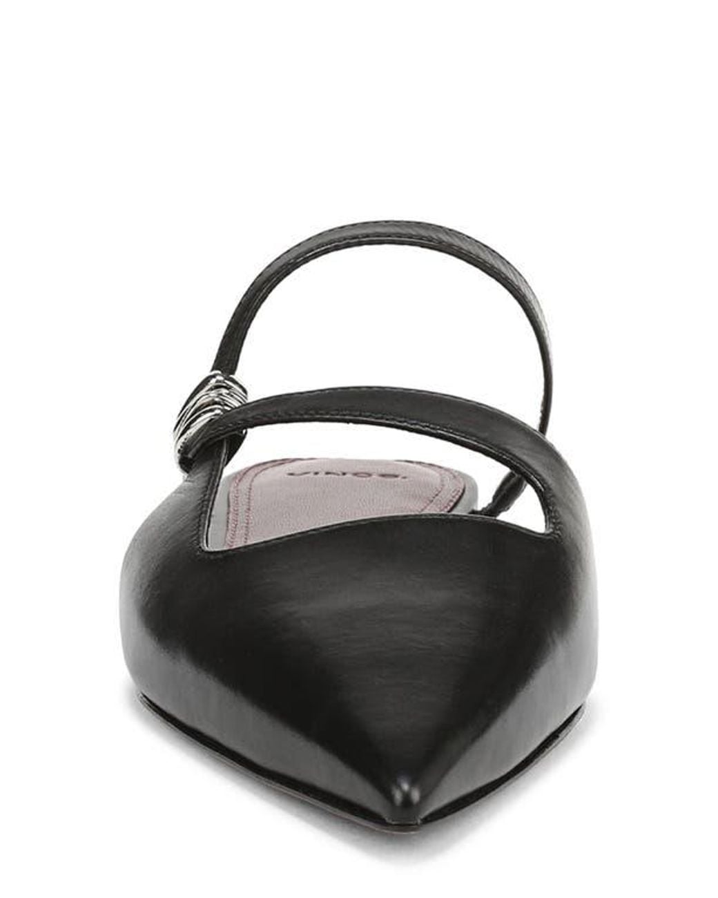 Vince Black Gilia Strappy Pointed Toe Flat Mule