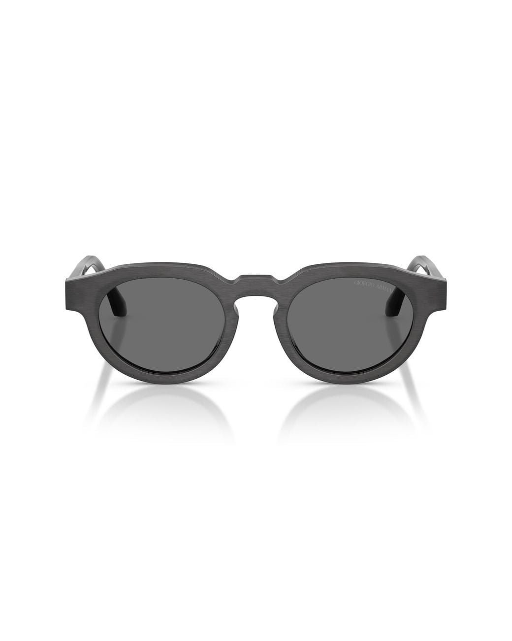 Armani Gray 47Mm Round Sunglasses