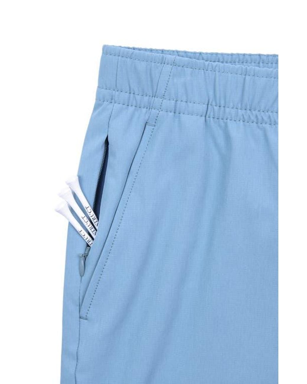Con.struct Blue Regular Fit Solid Drawstring Recycled Performance Golf Pants for men