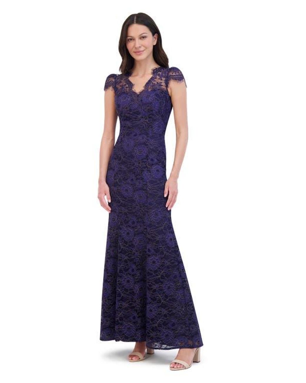 Eliza j lace bodice trumpet dress hotsell