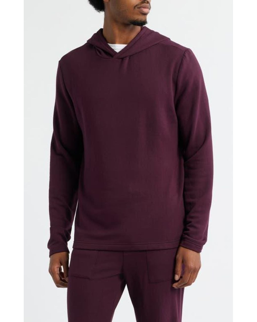 Threads For Thought Purple Threads For Thought Dex Featherweight Pullover Hoodie for men
