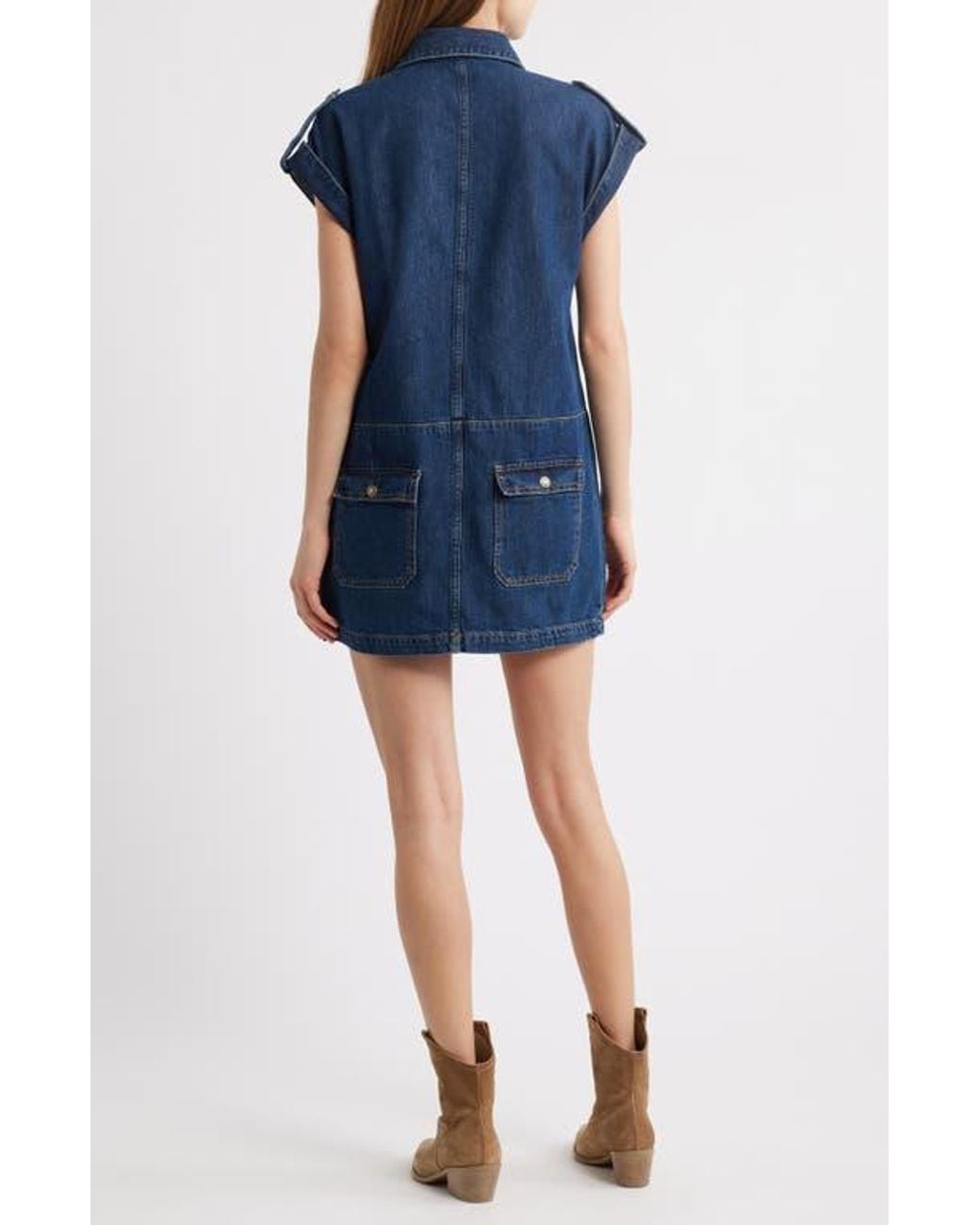 re done denim dress Re/done Western Denim Midi-Dress