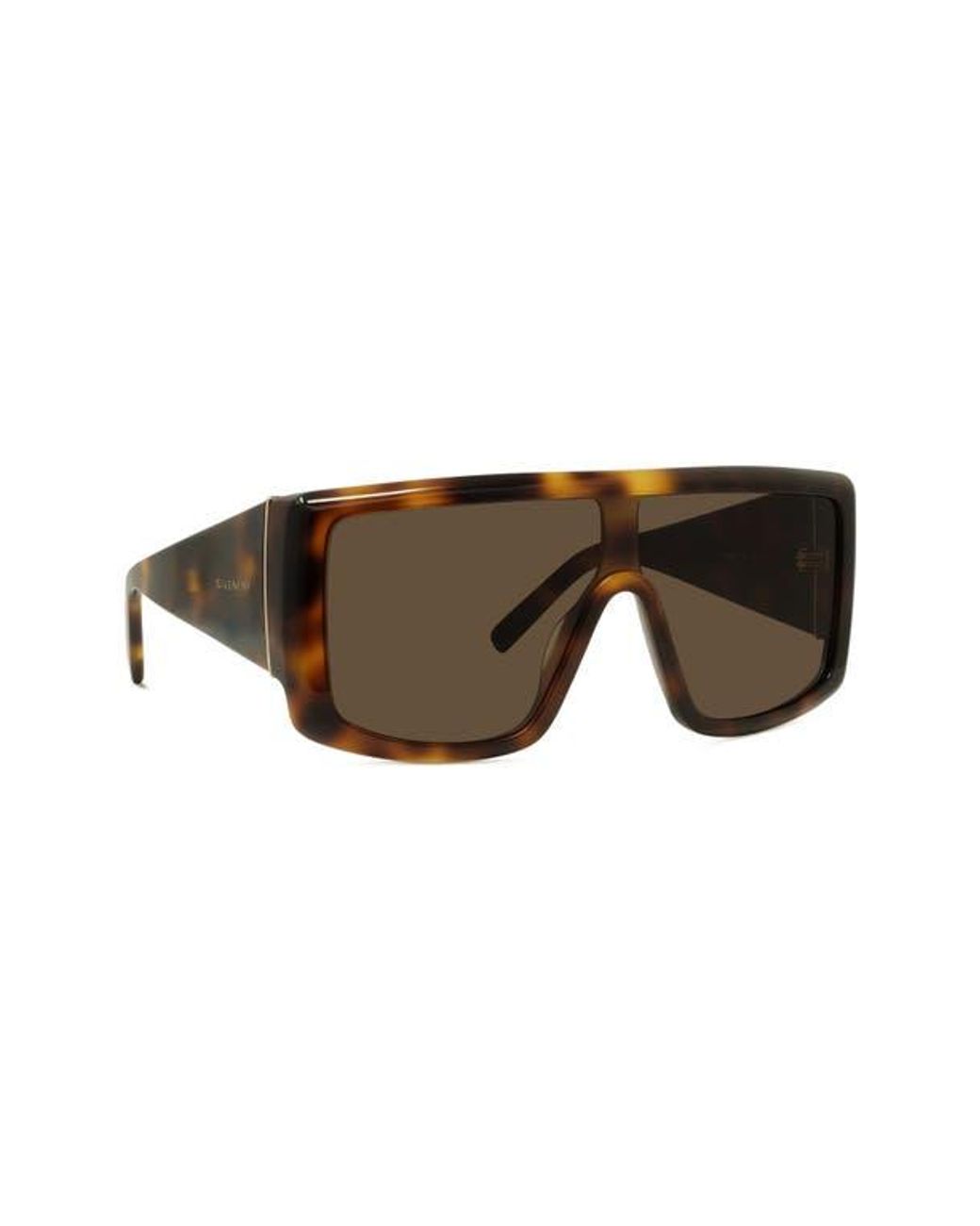 Givenchy Brown Rectangular Flat Top Sunglasses