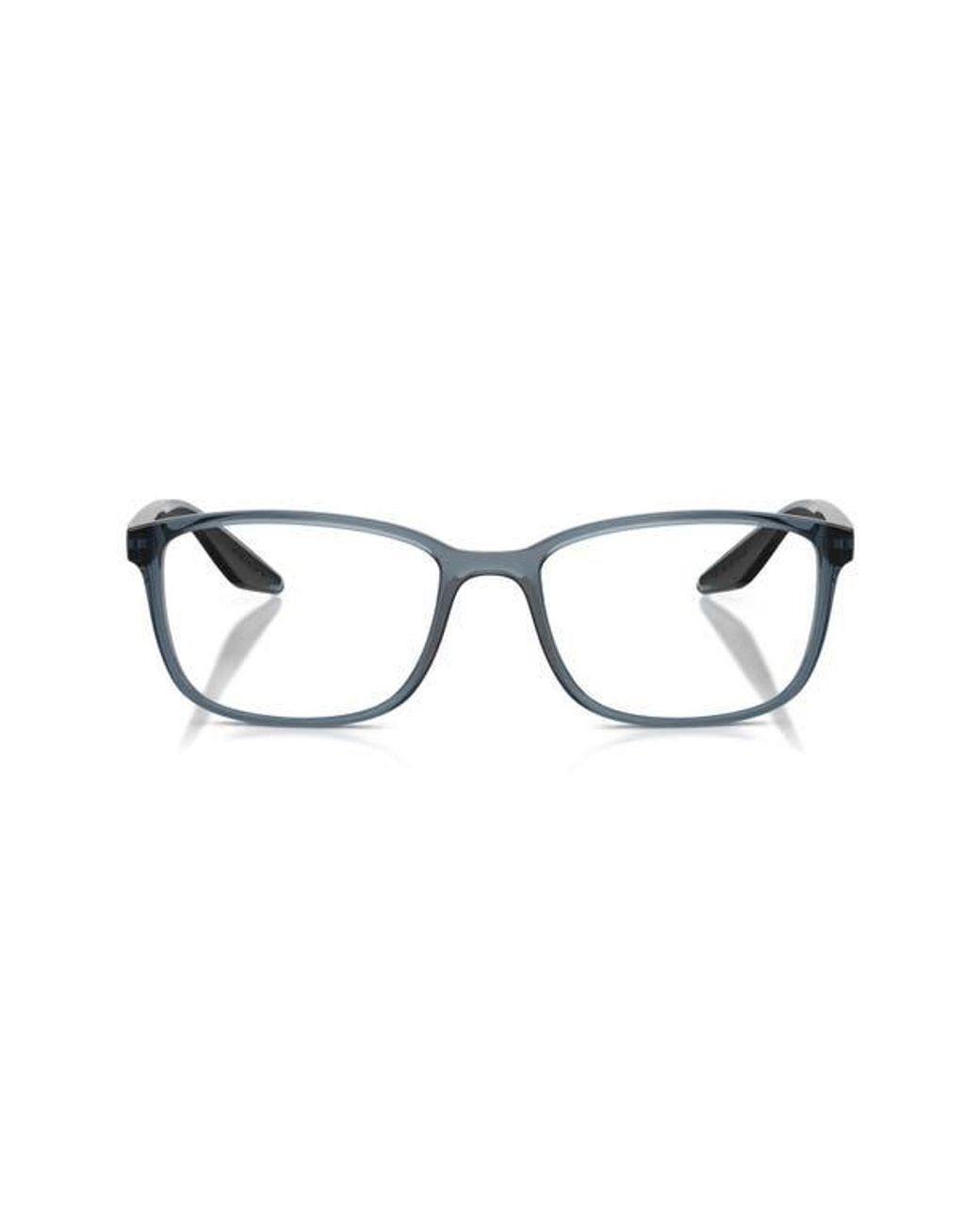 Prada Linea Rossa Blue 55Mm Rectangle Optical Glasses for men