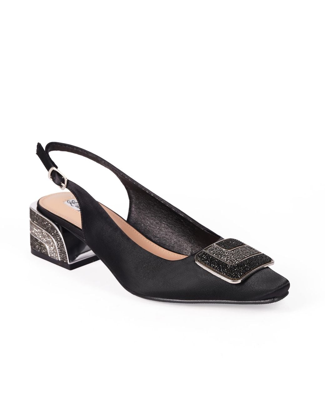Lady Couture Black Flora, Slingback Pump
