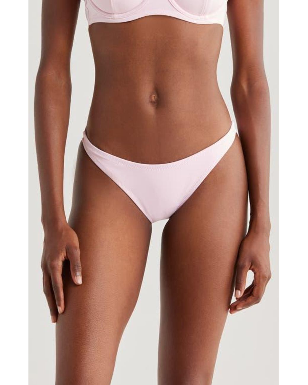 Solid & Striped Pink The Harley High Cut Bikini Bottoms