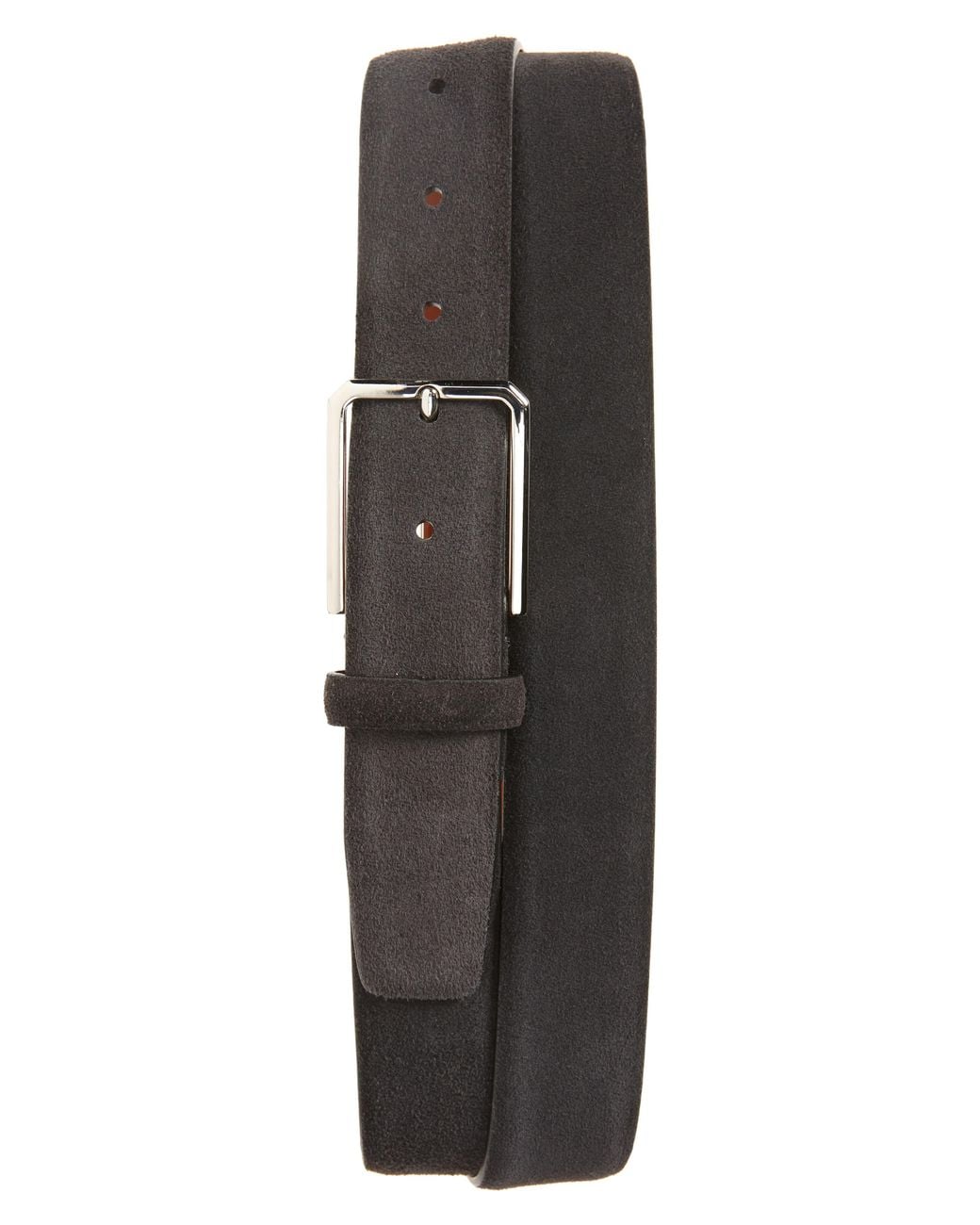 Santoni Black Suede Belt for men