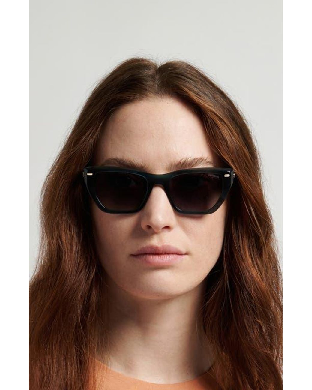 Carrera Black 52Mm Rectangular Sunglasses