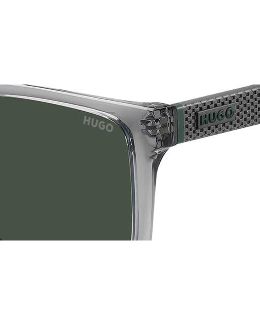 HUGO Green 55Mm Rectangular Sunglasses for men