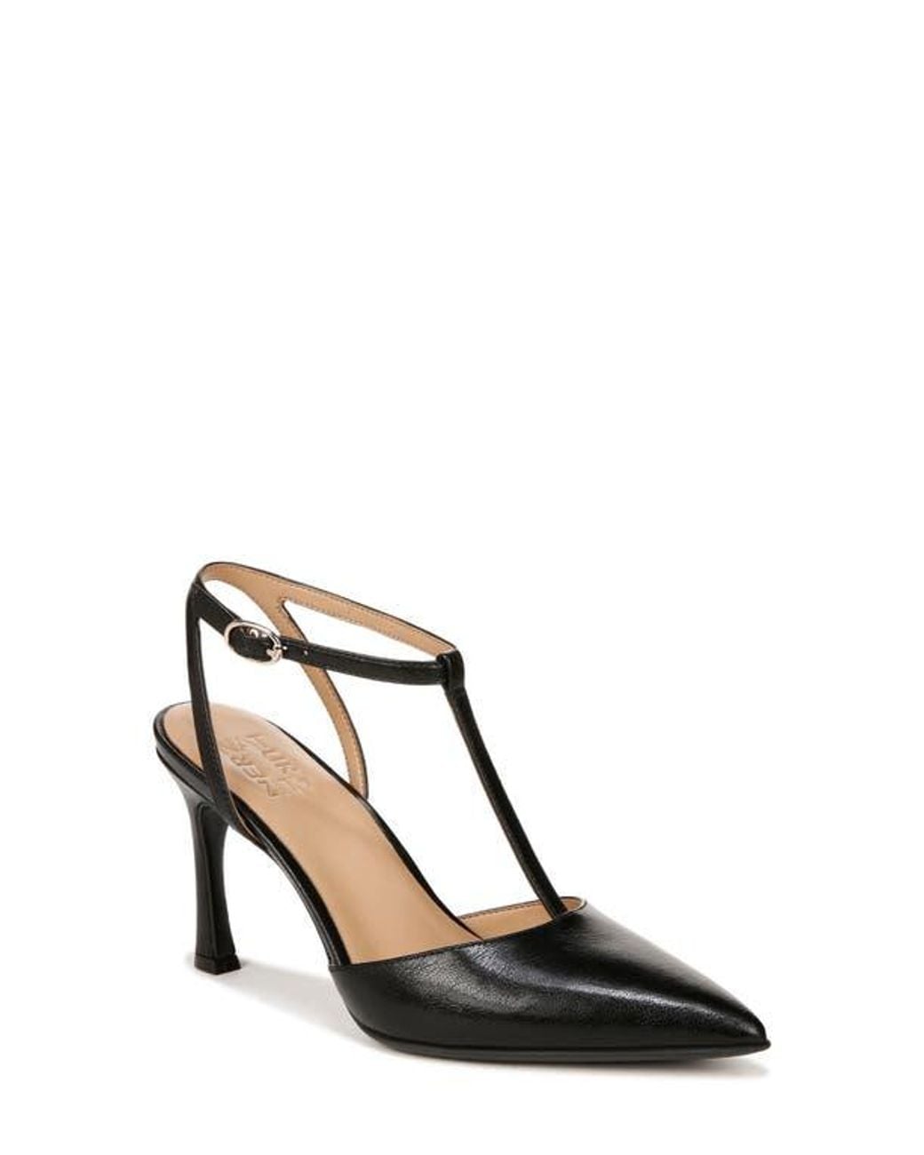Naturalizer Black Astrid T-Strap Pointed Toe Pump