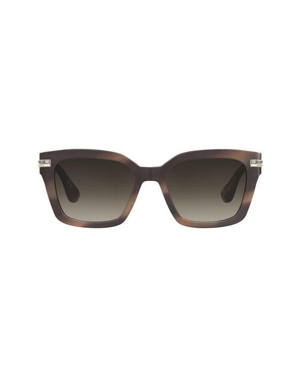 Stuart Weitzman Brown 54Mm Gradient Polarized Square Sunglasses