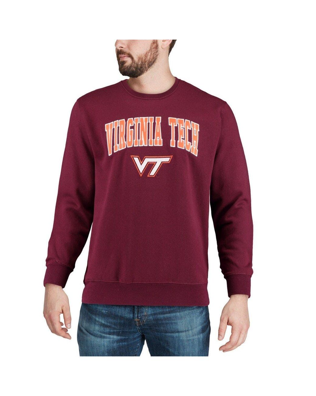 Colosseum Athletics White And Maroon Virginia Tech Hokies Free