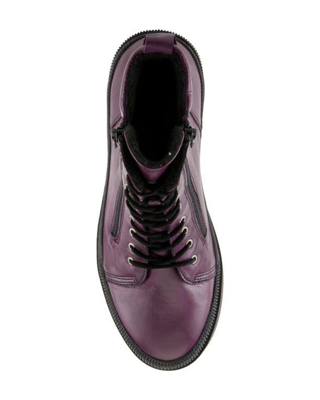 Spring Step Brown Leather Combat Boot