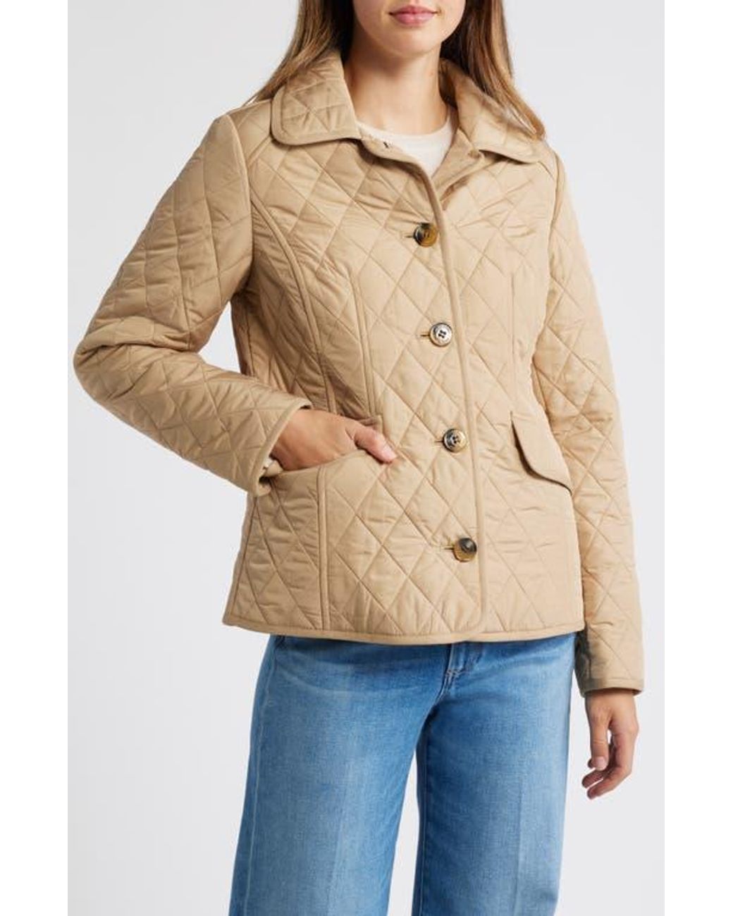 MICHAEL Michael Kors Quilted Jacket in Blue | Lyst