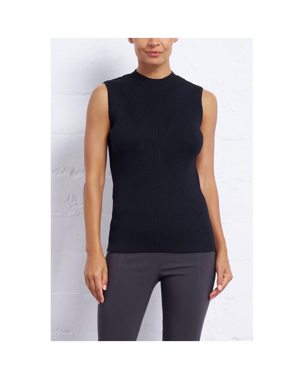 Franne Golde Blue Modern Rib Shell