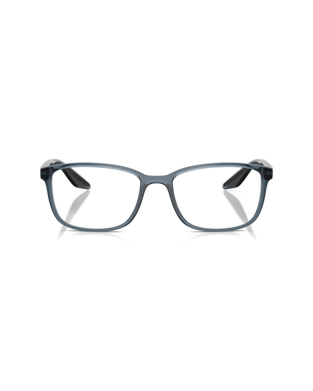 Prada Linea Rossa Blue 55Mm Rectangle Optical Glasses for men