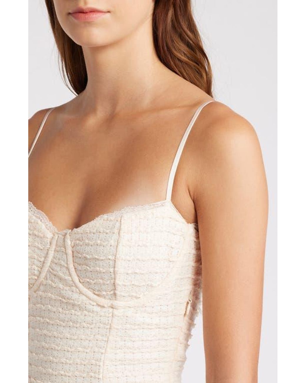House Of Cb Elinor Lace Body Con Midi Cocktail Dress Lyst