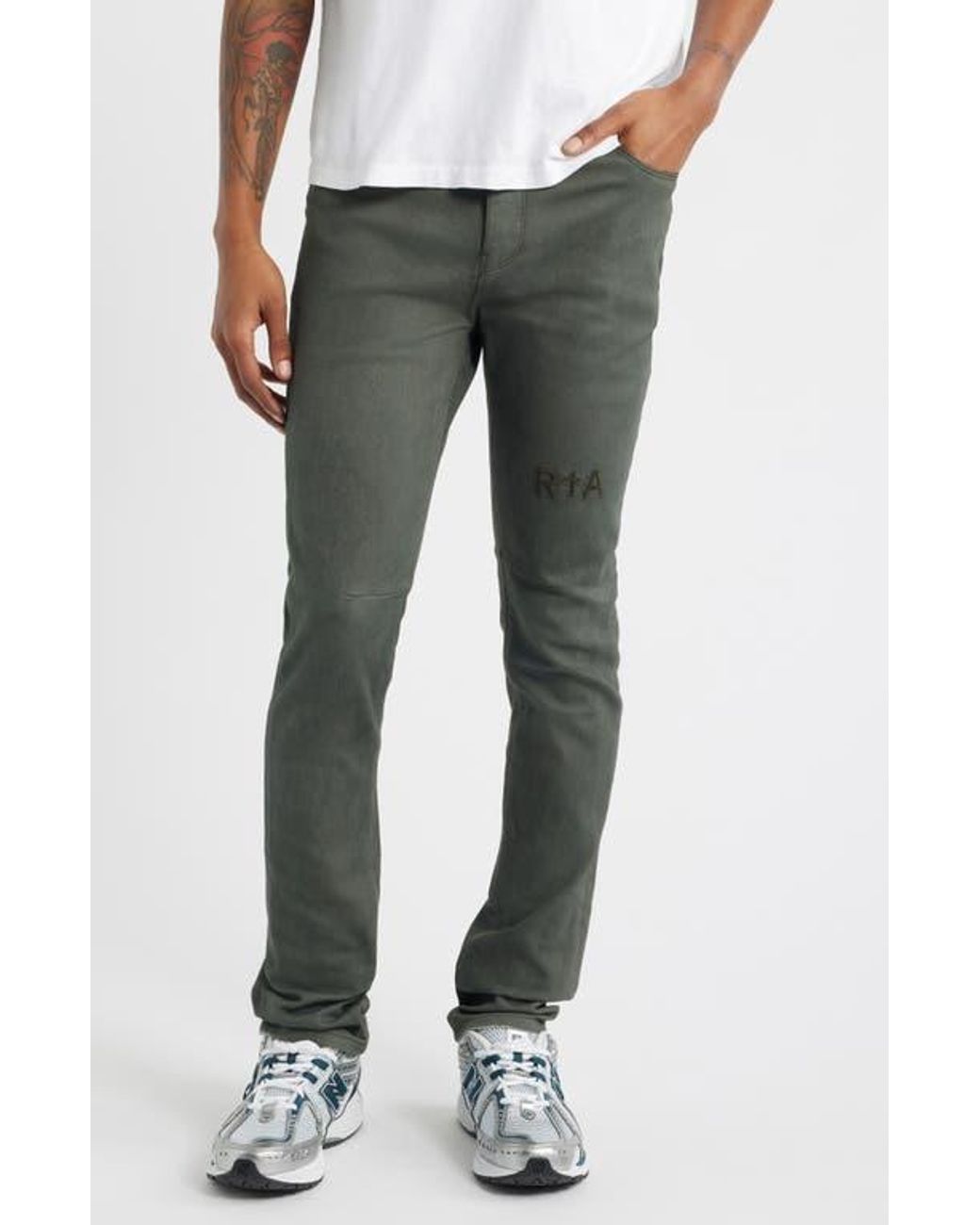 RTA Bryant Mid Rise Skinny Jeans in Gray for Men | Lyst