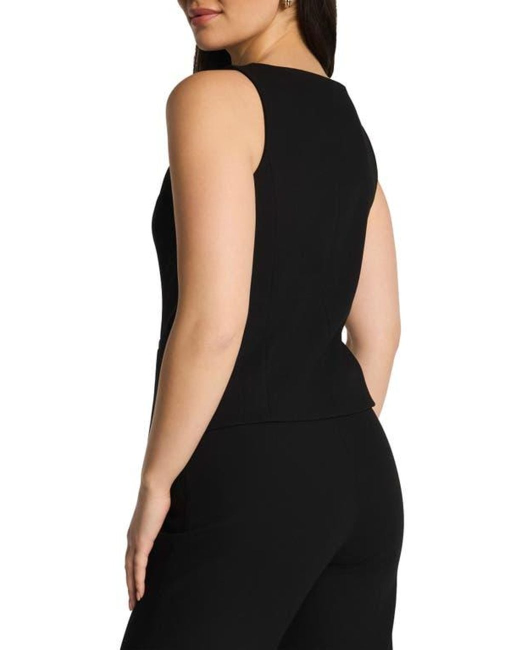 Spanx Black Button-Up Vest