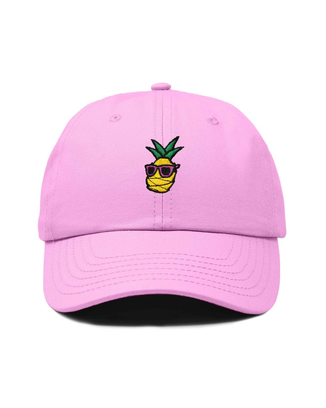 Alix Pink Pineapple Embroidered Dad Hat for men