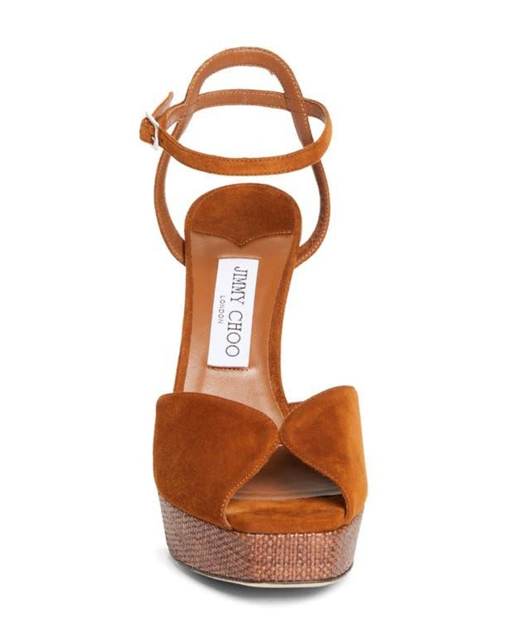 Jimmy Choo Brown Sacaria Ankle Strap Platform Sandal