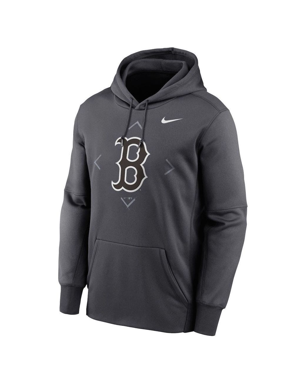 Nike MLB Boston Red Sox Nike Therma Bracket Icon Performance Fleece Sweat  Grey