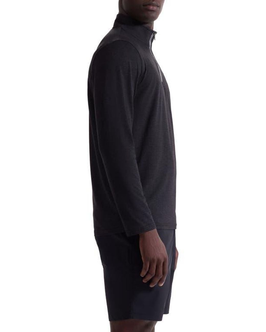Bugatchi Blue Quarter Zip Pullover for men