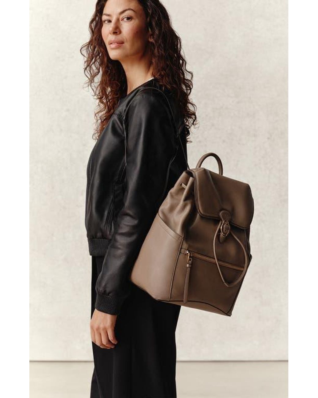 Cole Haan Alexandria Medium Backpack in Natural | Lyst