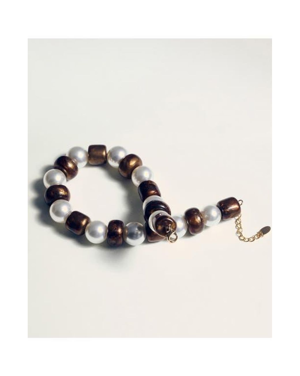 Mango Black Beaded Statement Necklace