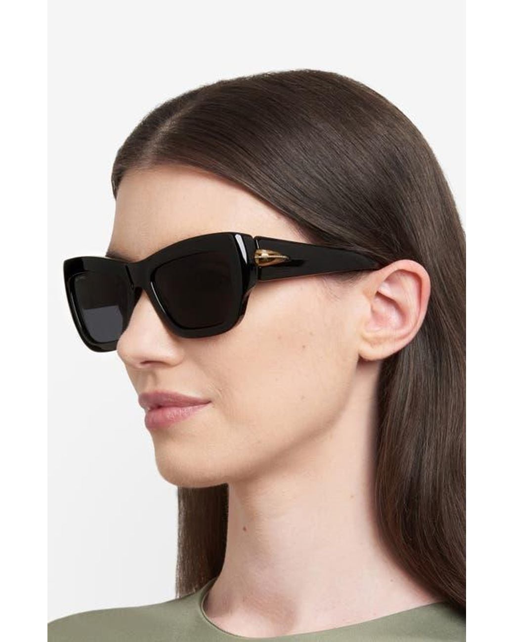 Etro Black 56Mm Rectangular Sunglasses