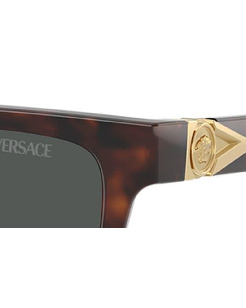 Versace Gray 55Mm Rectangular Sunglasses for men