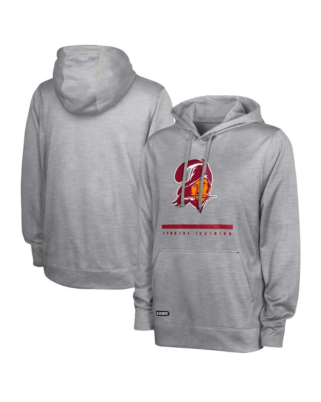 Nike Heather Charcoal Tampa Bay Buccaneers Gym Vintage Full-Zip Hoodie