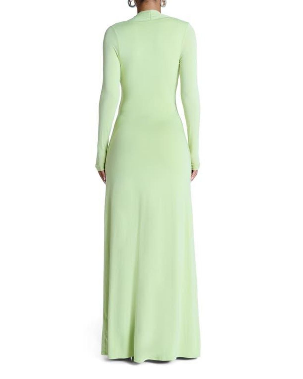 slim fit dress slacks Maylé Vásquez Limoncillo Lake Green Maxi Dress
