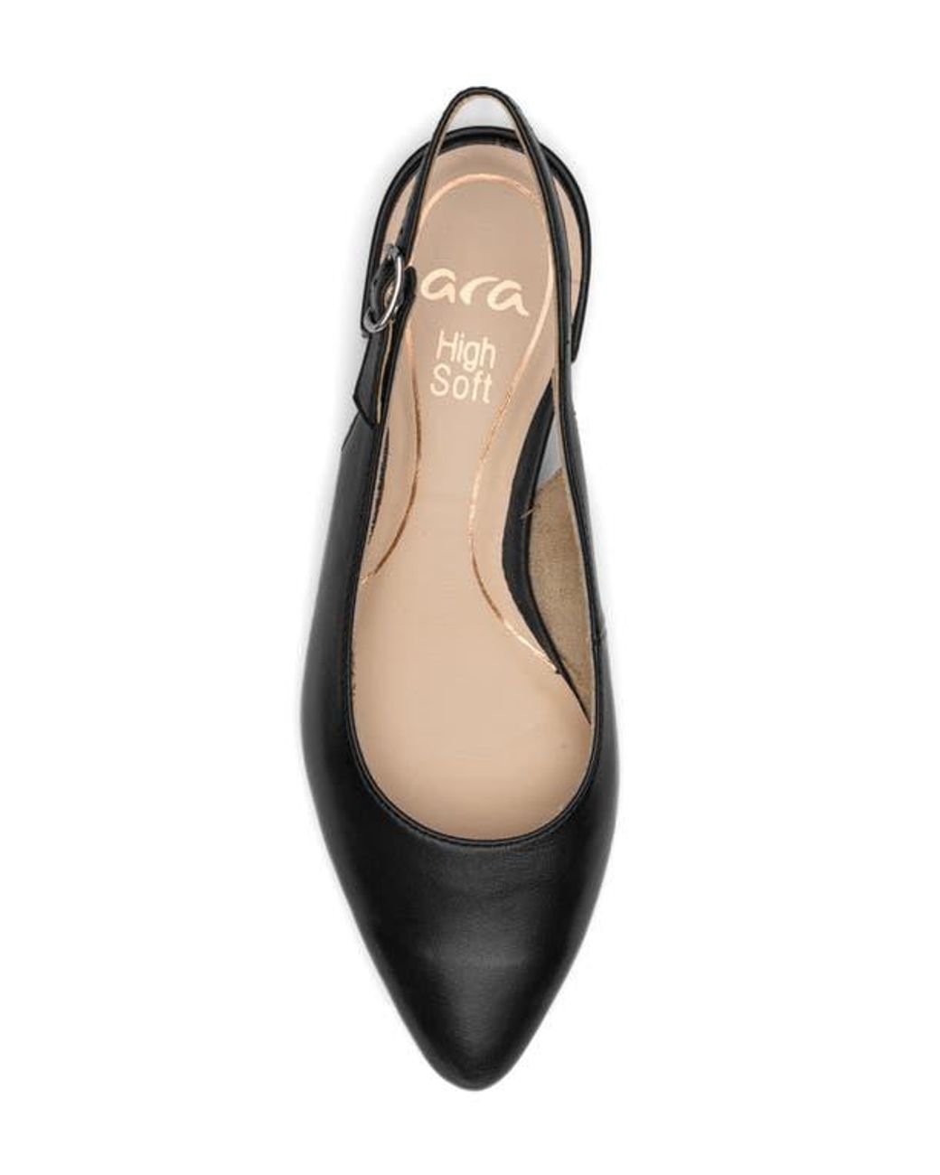 Ara Black Pixie Slingback Pump
