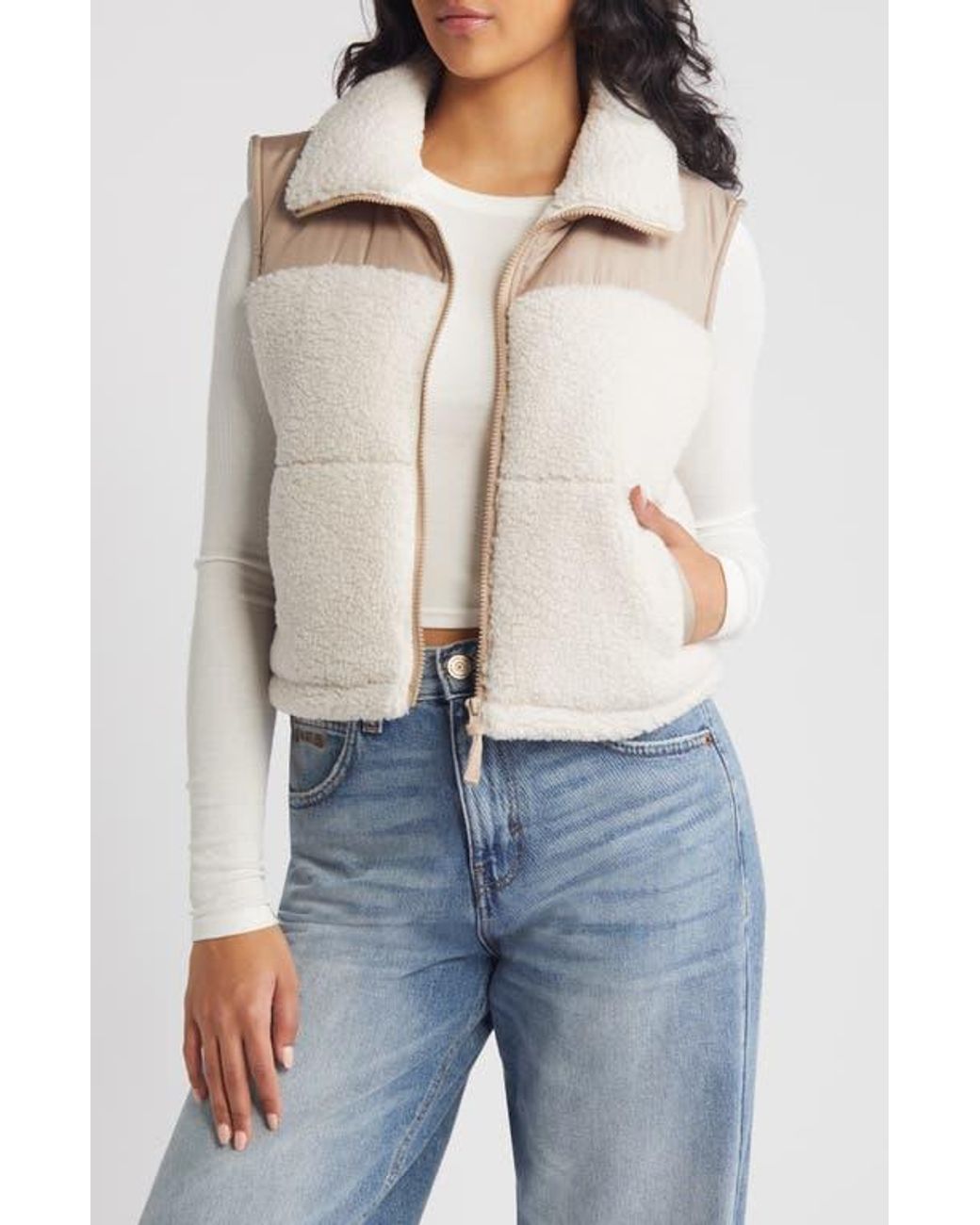 Fleece lined puffer vest 2025