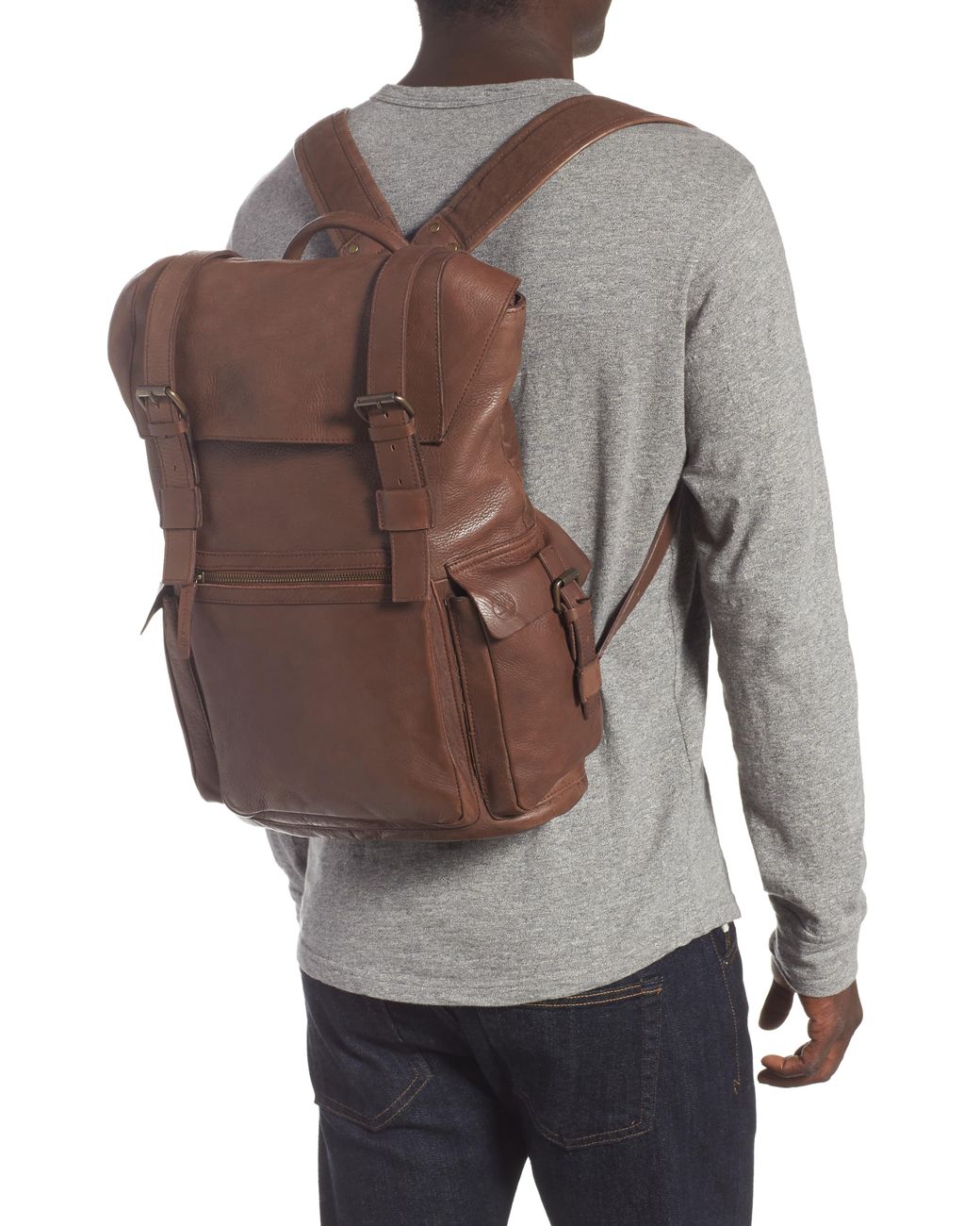 timberland leather backpack