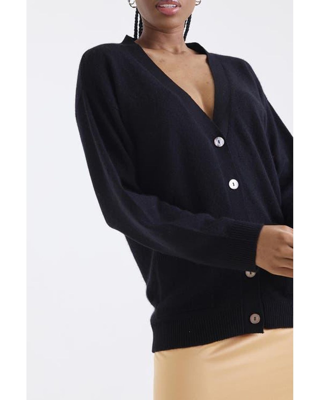 1982 Blue Oceane Oversize 100% Cashmere Cardigan