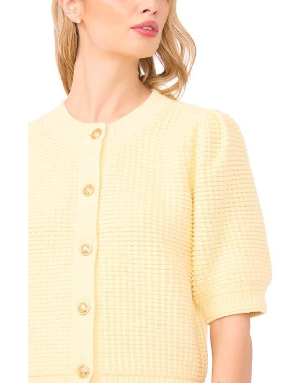 Halogen® White Button Up Sweater