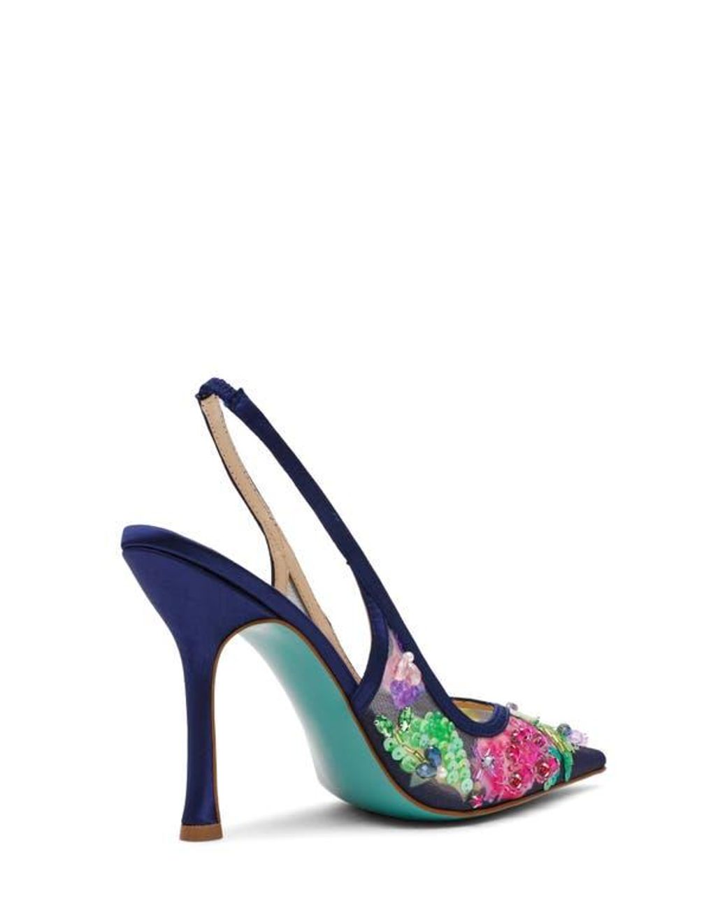 Betsey Johnson Eddie Pointed Toe Slingback Pump in Pink | Lyst
