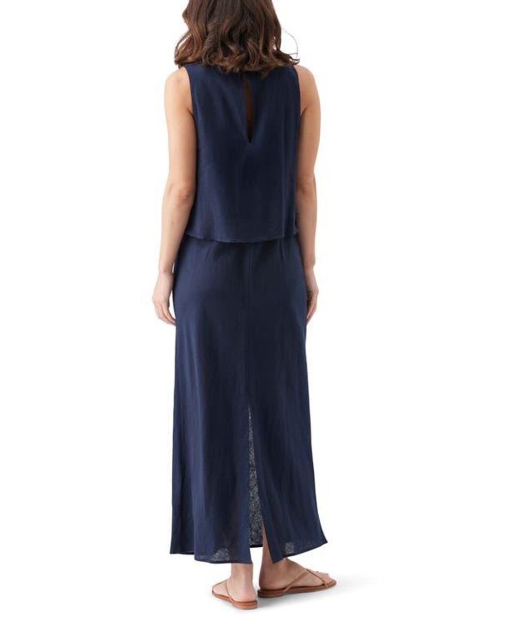 Ripe Maternity Lena Linen Nursing Dress in Blue | Lyst