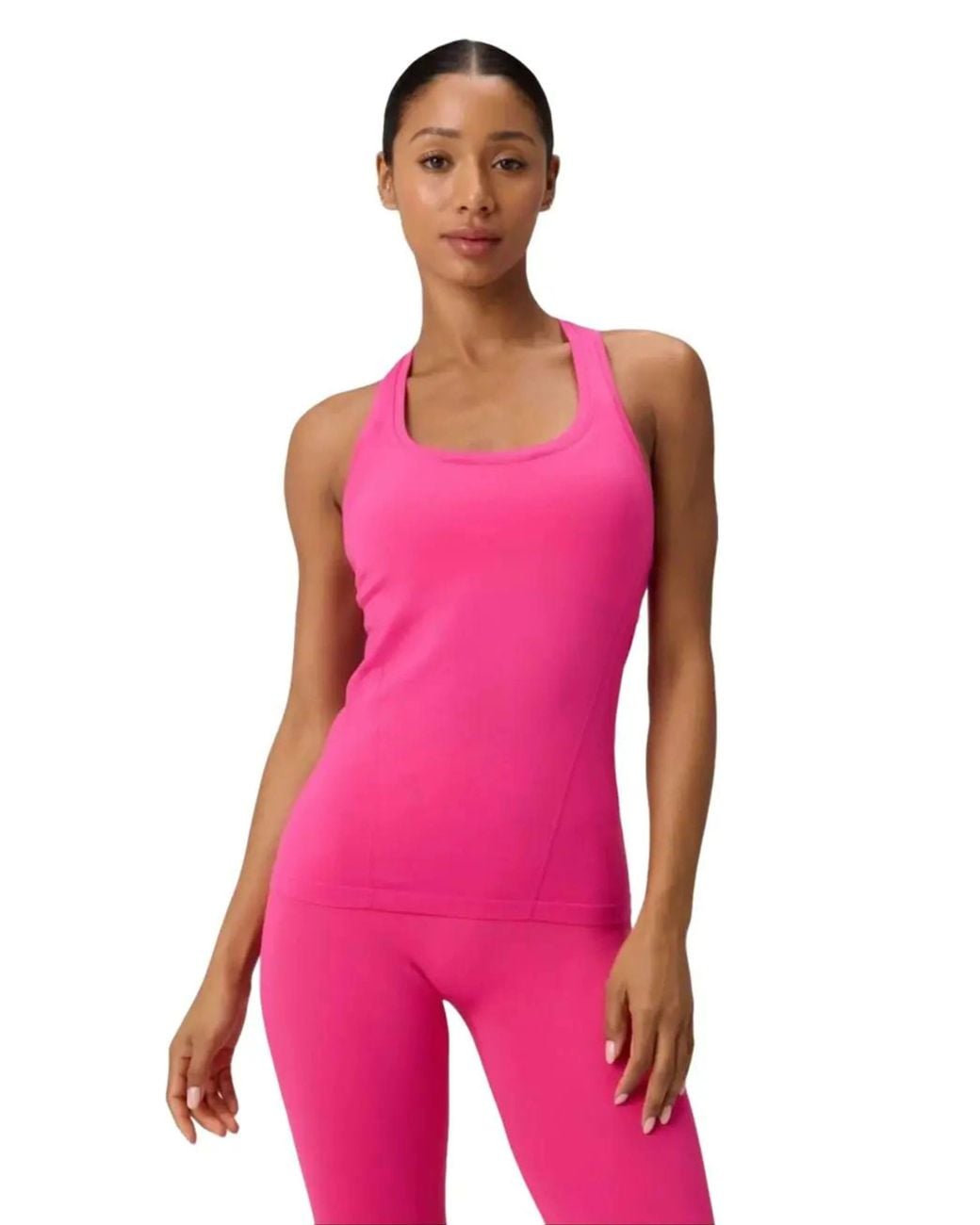 Fabletics Pink Feather Tech+ Racerback Tank