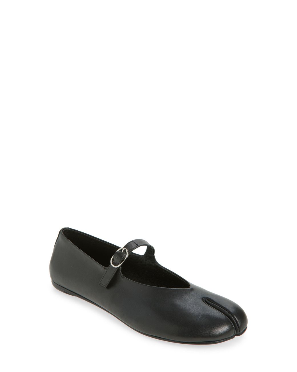 Jeffrey Campbell Black Preakness Split Toe Mary Jane Flat