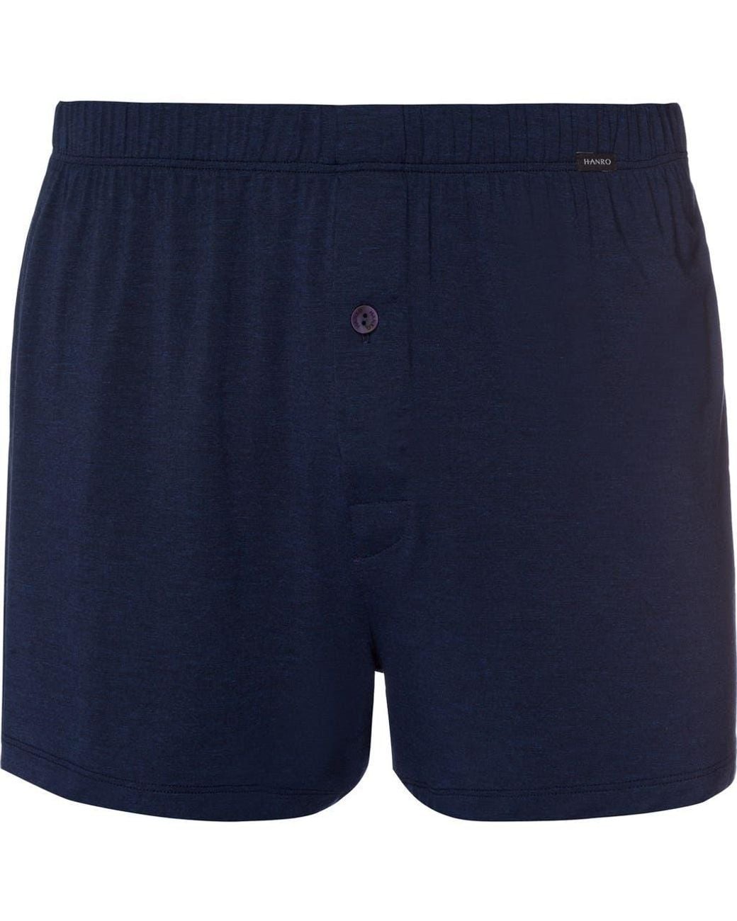 Hanro Blue Casuals Single Jersey Boxers With Button Fly for men