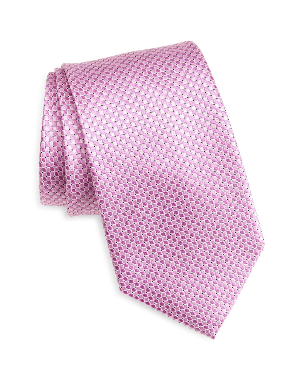 Nordstrom Pink Solid Textured Silk Tie for men