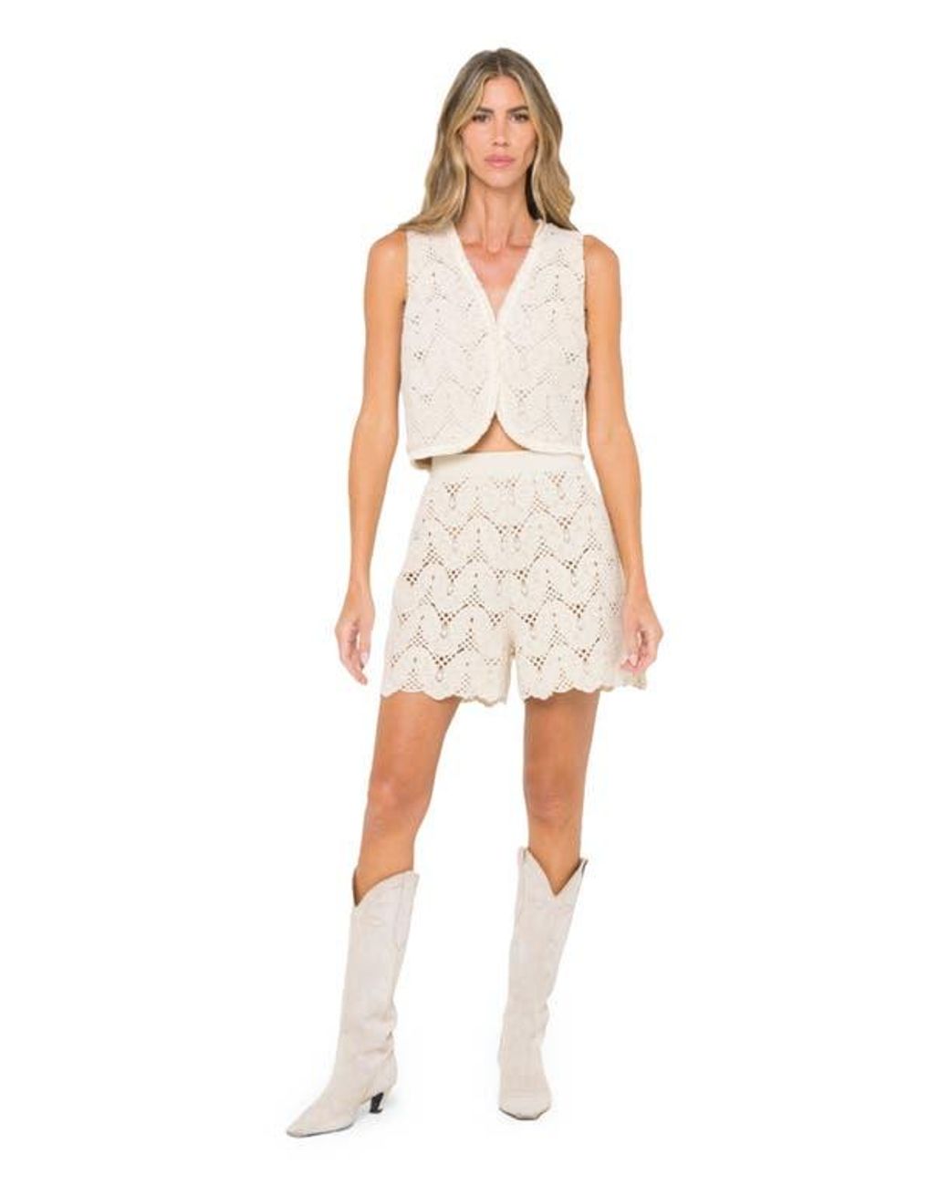 JBQ White Letty Vest