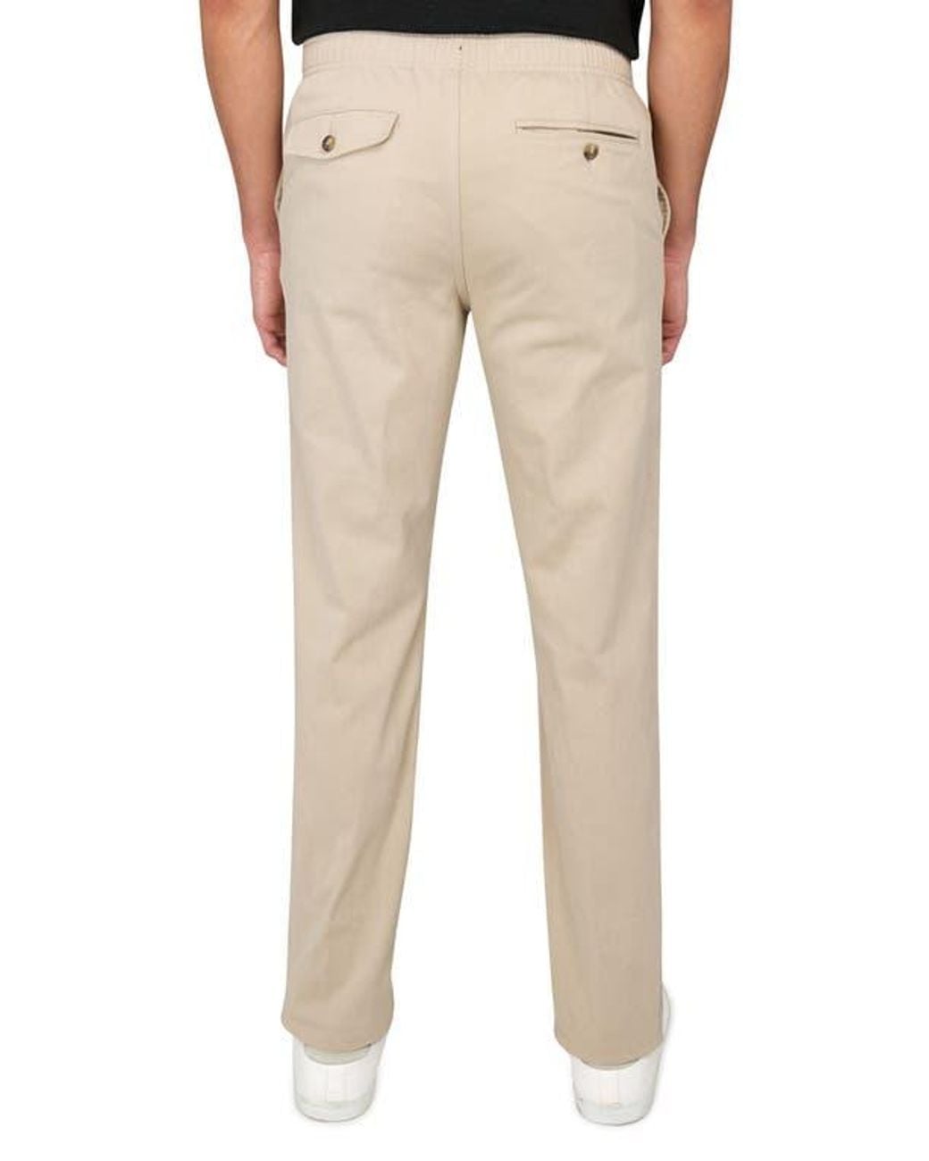 Con.struct Natural Slim Fit Solid Drawstring Pants for men
