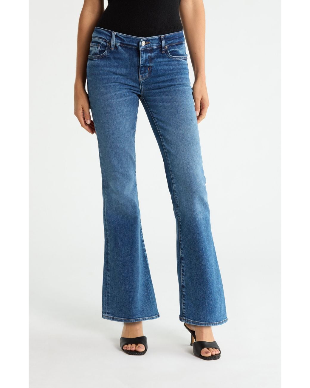 FRAME Blue The Pixie Low Rise Bootcut Jeans