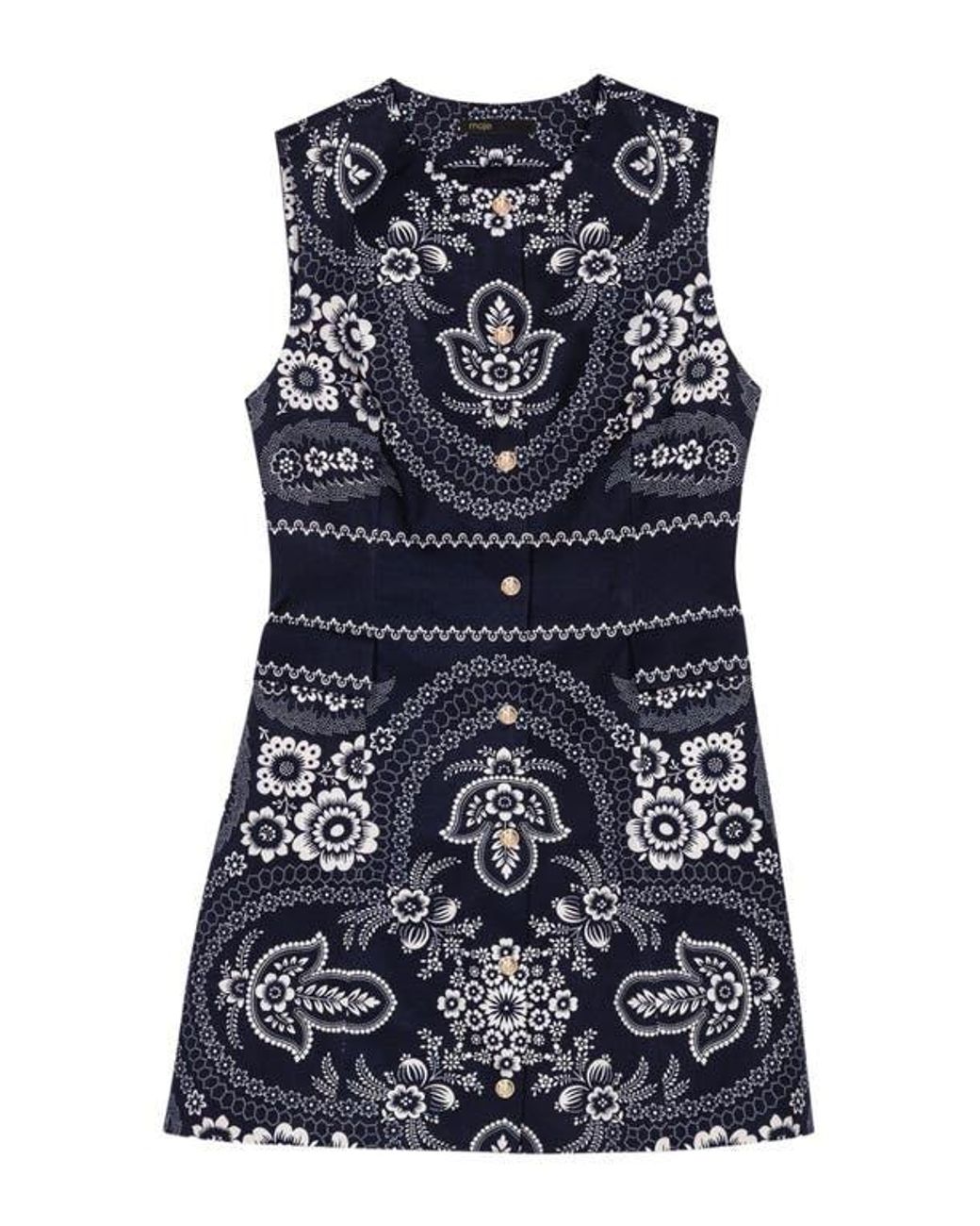 Maje Mini Bandana Print Dress in Blue | Lyst