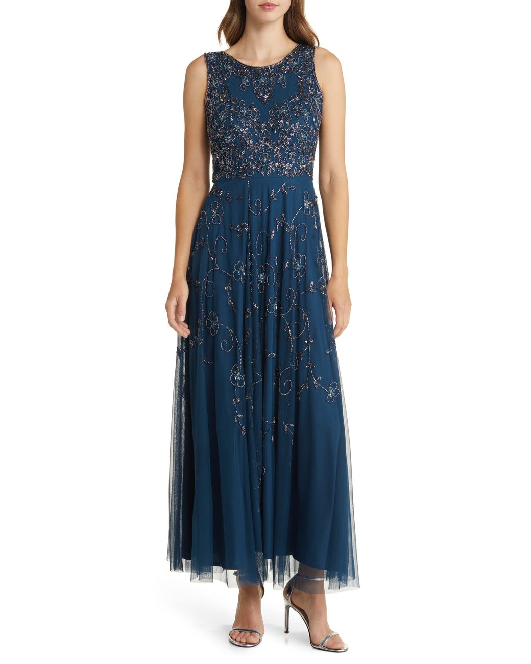 Beaded mesh gown 2025 pisarro nights
